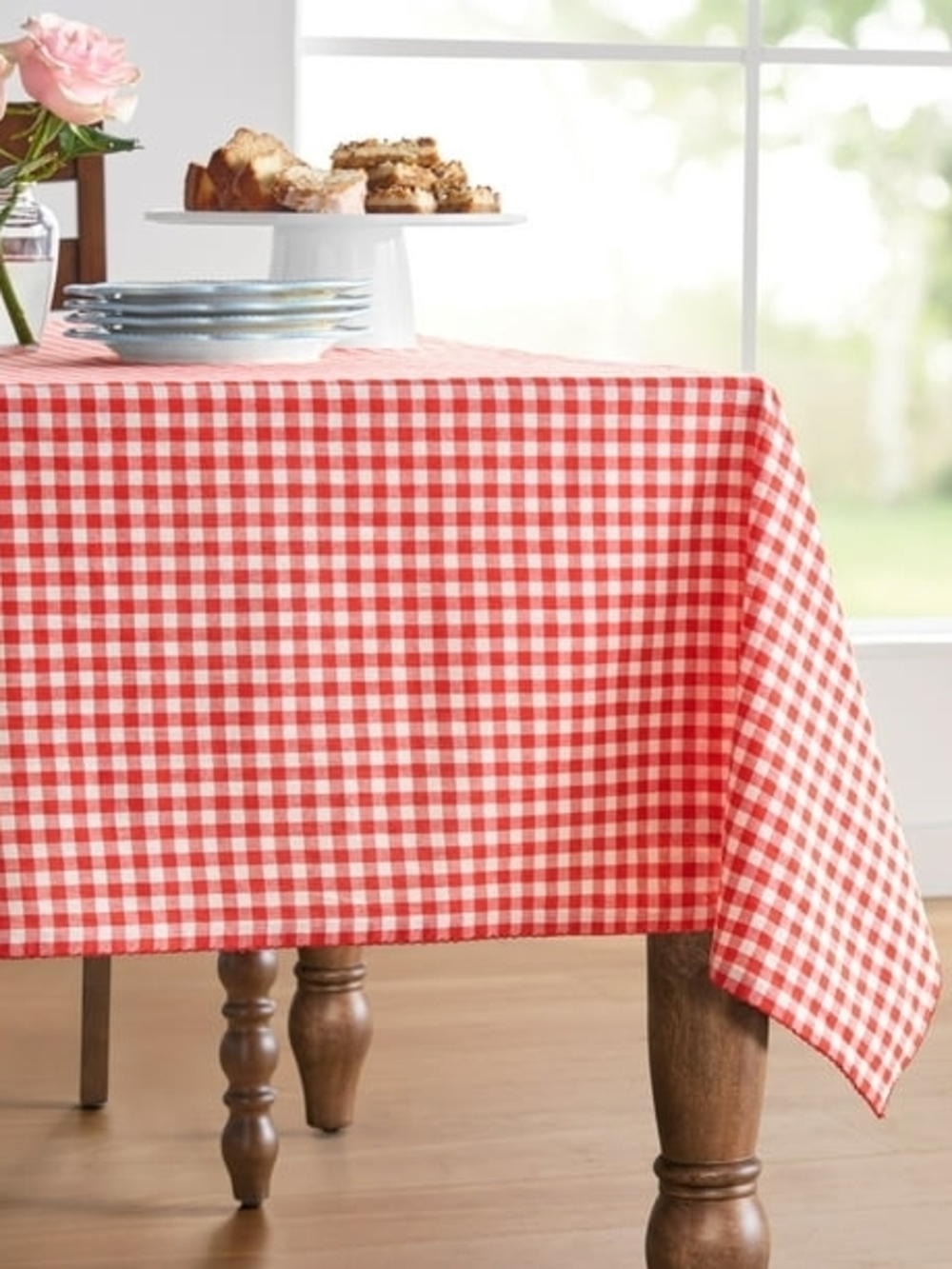 The Pioneer Woman Red Mini Gingham Rectangular Tablecloth